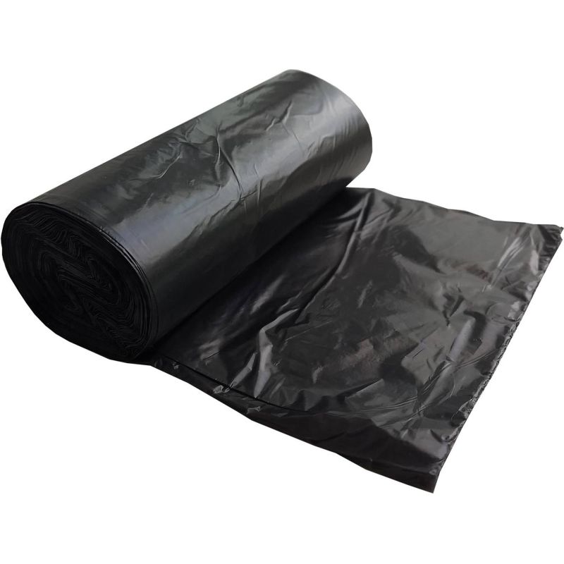 Мешки для мусора ПВД 240л 40 мкм, черные 88×120 см 10 шт/рул Элементари