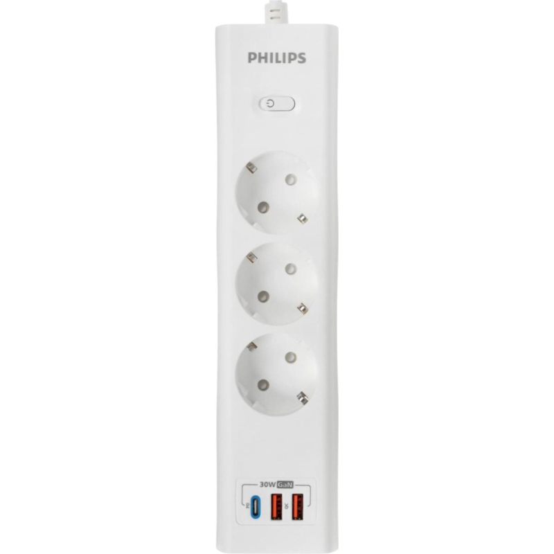 Сетевой фильтр Philips CHP8236WB/51 3р/3м с USB, 10А, белый