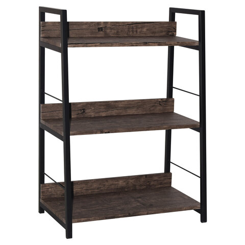 Стеллаж на металлокаркасе BRABIX «LOFT SH-002»600×350х845 ммцвет морёный дуб641231