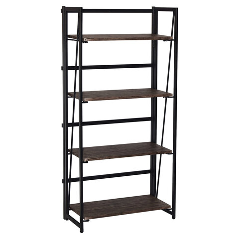 Стеллаж на металлокаркасе «BRABIX LOFT SH-001»600×300х1250 ммскладнойцвет морёный дуб641228