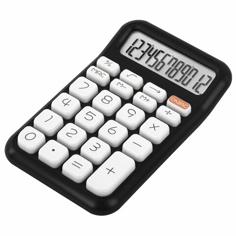 Калькулятор настольный BRAUBERG KW-500-BK (93×148 мм)3D-кнопки12 разрядовчерный272954