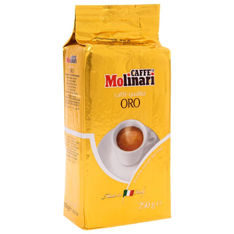 превью Кофе молотый Caffe Molinari Oro 250 г (вакуумный пакет)
