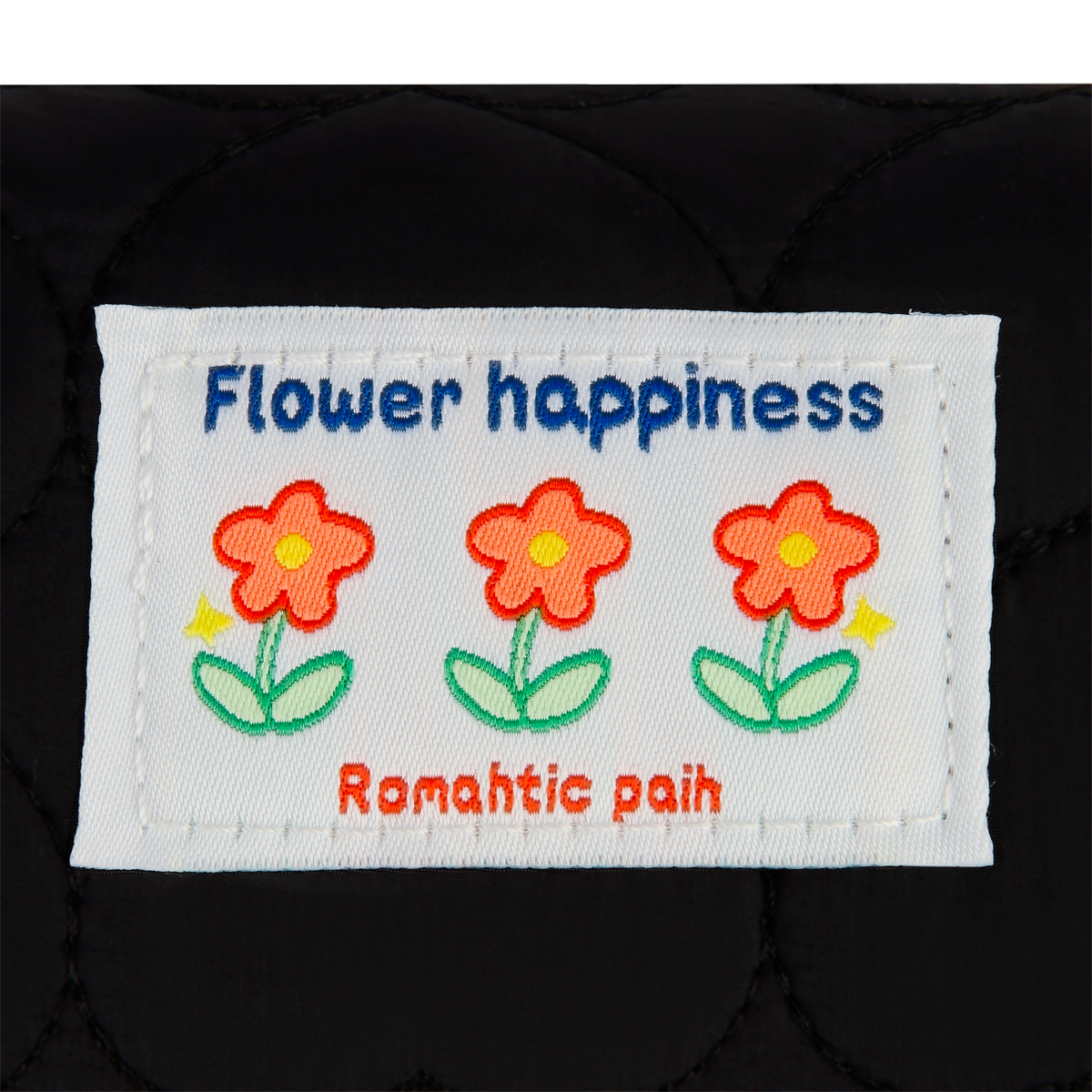 Пенал, 220×70×60 ArtSpace «Flowers on black», 50% полиэстер, 50% полиуретан, подкладка