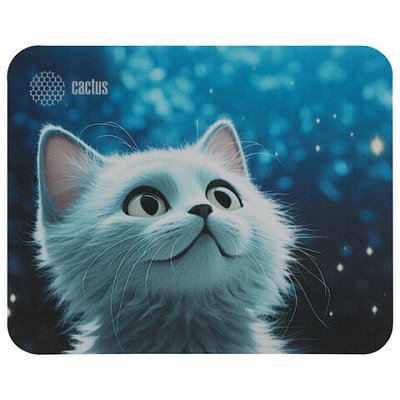 Коврик для мыши CACTUS «White Cat», 220×180x2 мм