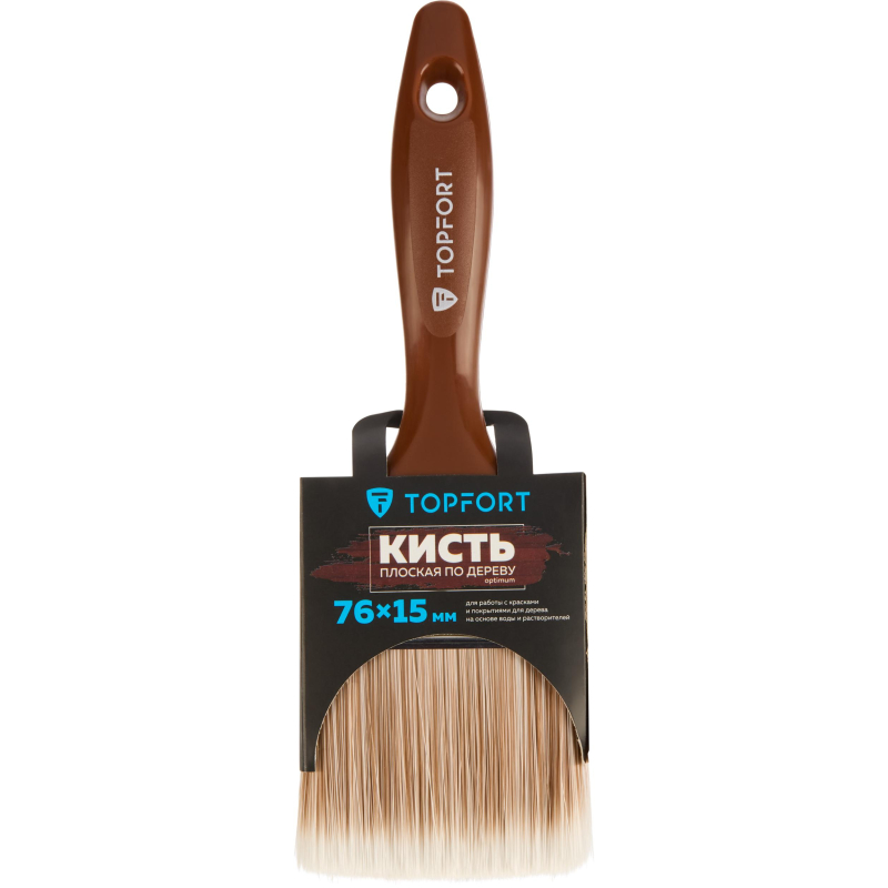 Кисть плоская по дереву TOPFORT Optimum 76×15