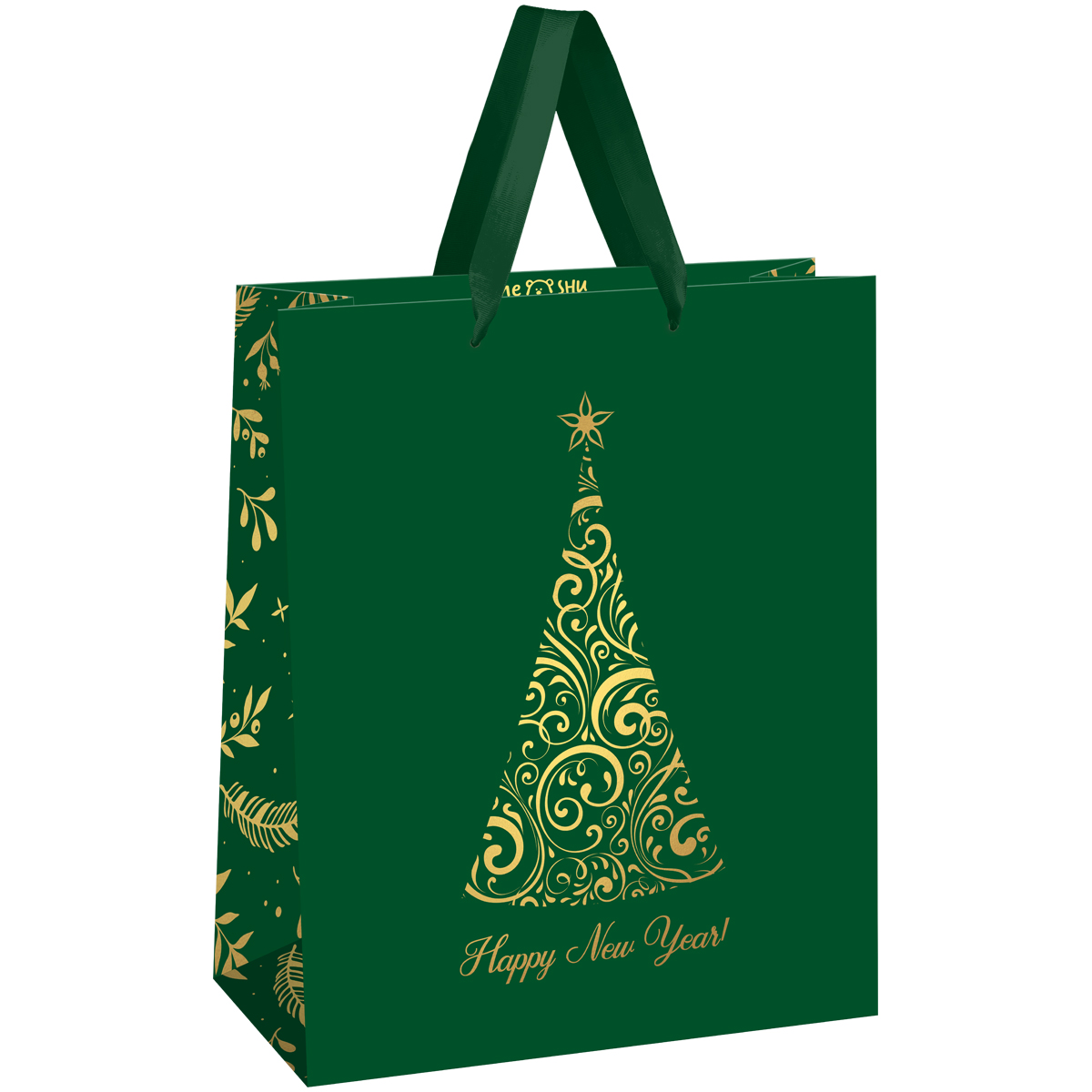 превью Пакет подарочный 33×42×12см MESHU «Christmas tree», фольга, матовая ламинация