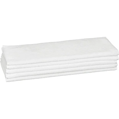 Полотенце Luscan махровое 70×130, 450 гр/м2, Oтель белый, Турция, 5 шт/уп