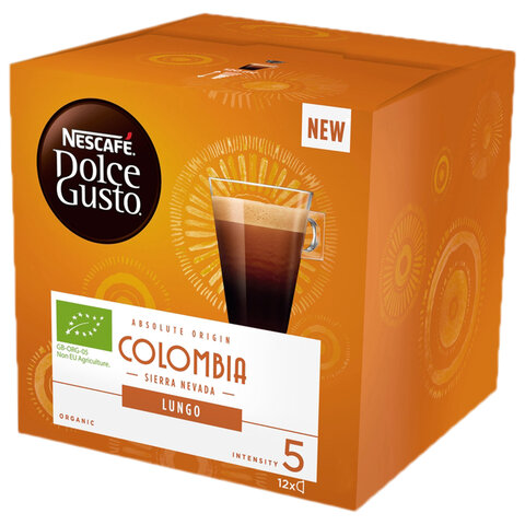 Капсулы для кофемашин Nescafe Dolce Gusto Lungo Colombia (12 штук в упаковке)