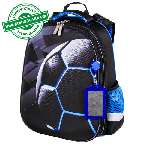 превью Ранец ЮНЛАНДИЯ EXTRA, с дополнительным объемом, «Soccer ball», 38×29х18 см