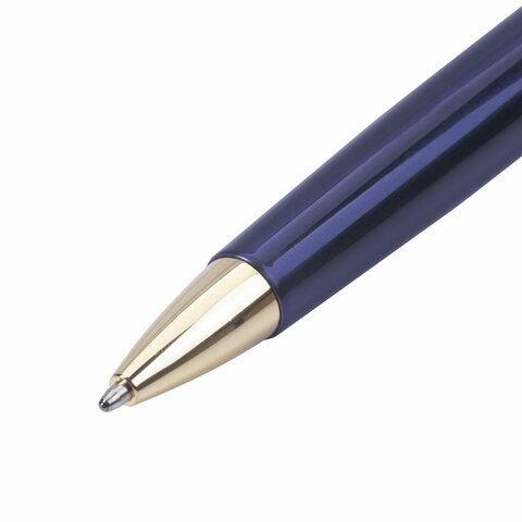 Ручка бизнес-класса шариковая BRAUBERG «Perfect Blue», корпус синий, узел 1 мм, линия письма 0.7 мм, синяя