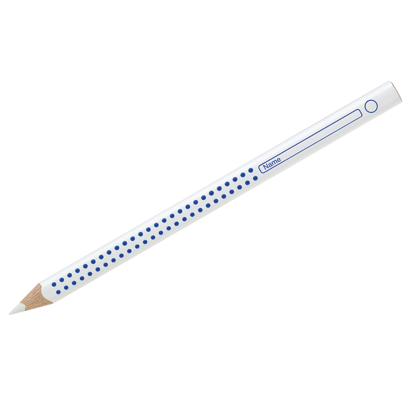 превью Карандаш Faber-Castell «Jumbo Grip», белый, трехгран., утолщен., заточен. 