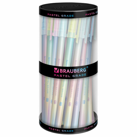 Ручка гелевая BRAUBERG GRADE PASTEL, СИНЯЯ, игольчатый узел 0.5 мм, линия письма 0.3 мм