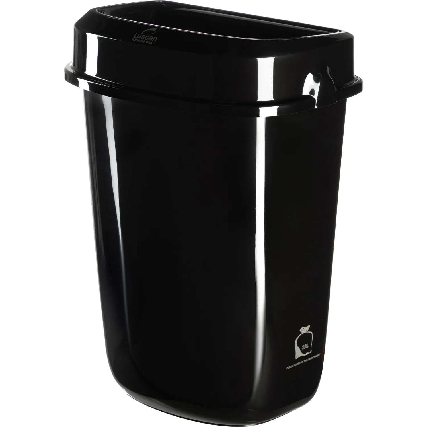 Контейнер для мусора подвесной Luscan Professional 32 л пластик чёрный (57x41.39x28 см)