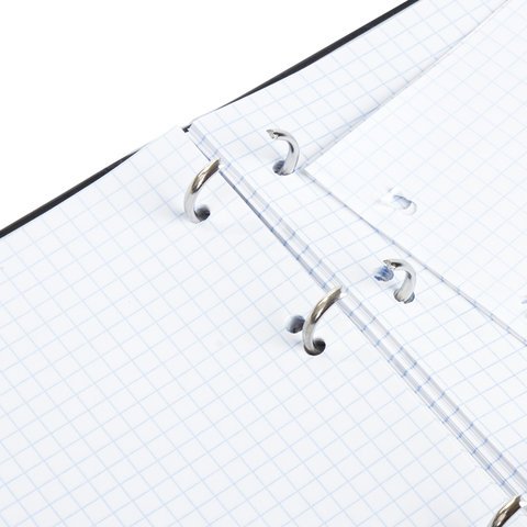 Тетрадь на кольцах, 120 л., BRAUBERG, А5, 175×215 мм, клетка, глянцевая ламинация, «Стиль»