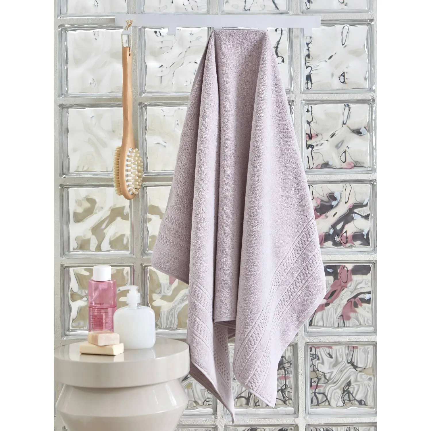 Полотенце махровое Комус банное 70×120 см,450 г/м2, Серый