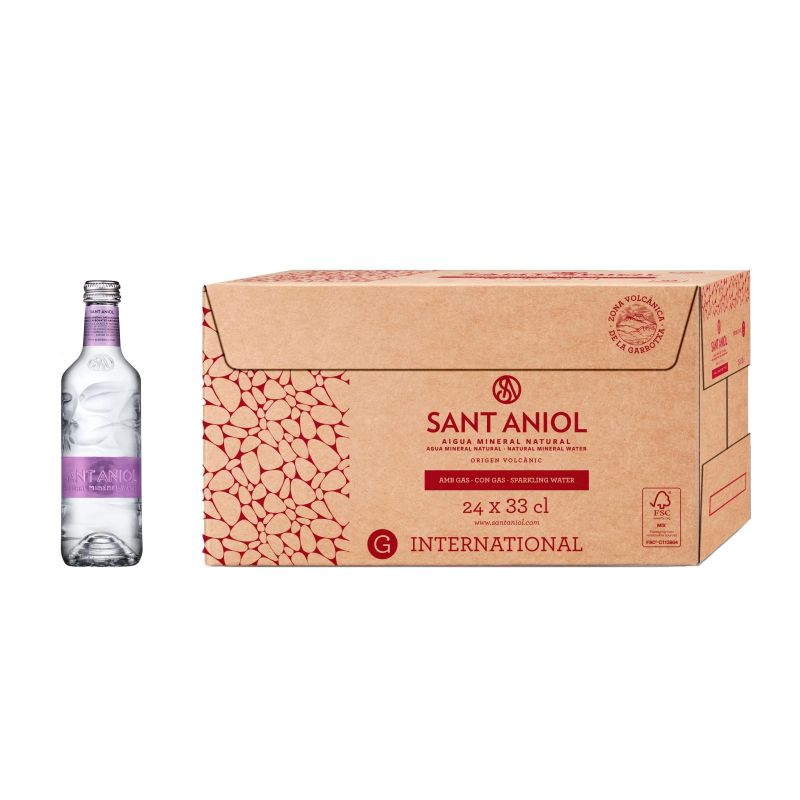 Вода минеральная Sant Aniol природ. стол. пит. газ. 0.33л ст/б 24шт/уп
