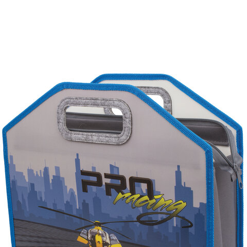 Папка с ручками ЮНЛАНДИЯ1 отделениепластик35×34х13 сммолния сверху«Proracing»270352