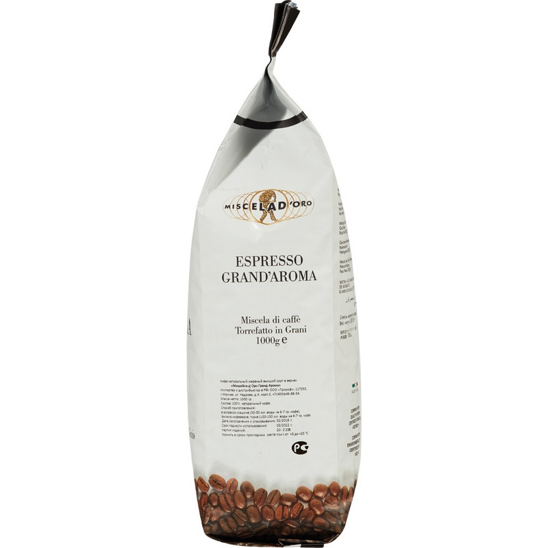 Кофе Miscela d`Oro Grand Aroma в зернах 1 кг