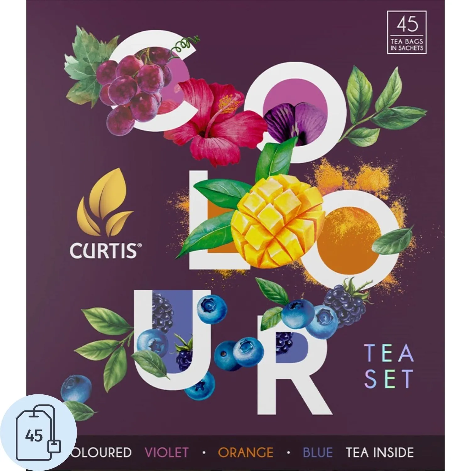 Чай ассорти Curtis Colour tea set 45 пакетиков