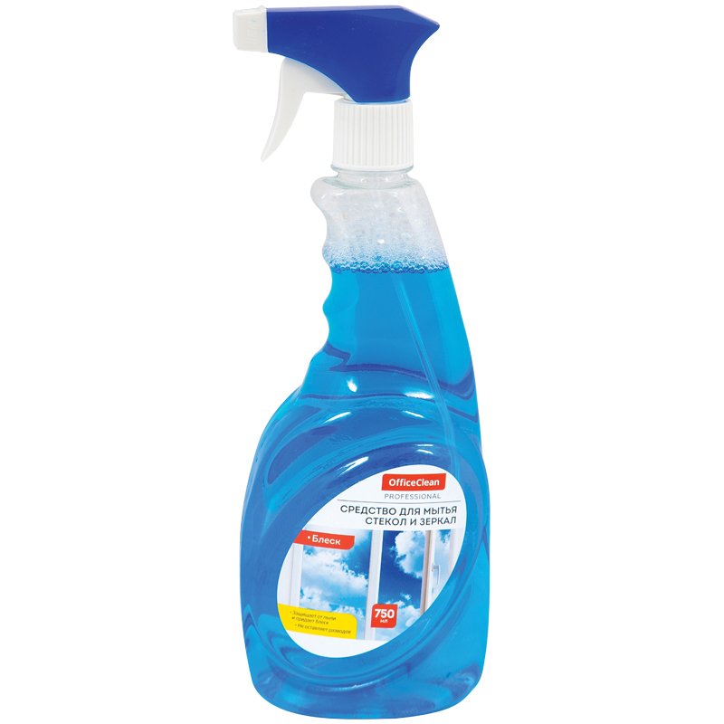 превью Средство для мытья стекол и зеркал OfficeClean Professional «Блеск» 750мл, с курком
