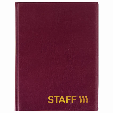 Телефонная книжка, А5, 160×204 мм, 80 л., STAFF, ВЫРУБНОЙ АЛФАВИТ, обложка ПВХ, евроспираль
