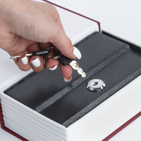 Сейф-книга «Остров сокровищ», 55?115?180 мм, ключевой замок, BRAUBERG
