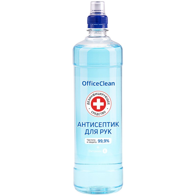 превью Антисептик для рук дезинфицирующий OfficeClean, с витамином Е, 1л