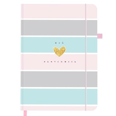 Скетчбук, слоновая кость 140 г/м2, 130×210 мм, 80 л., софт-тач, резинка, BRAUBERG ART CLASSIC, «Polo style»