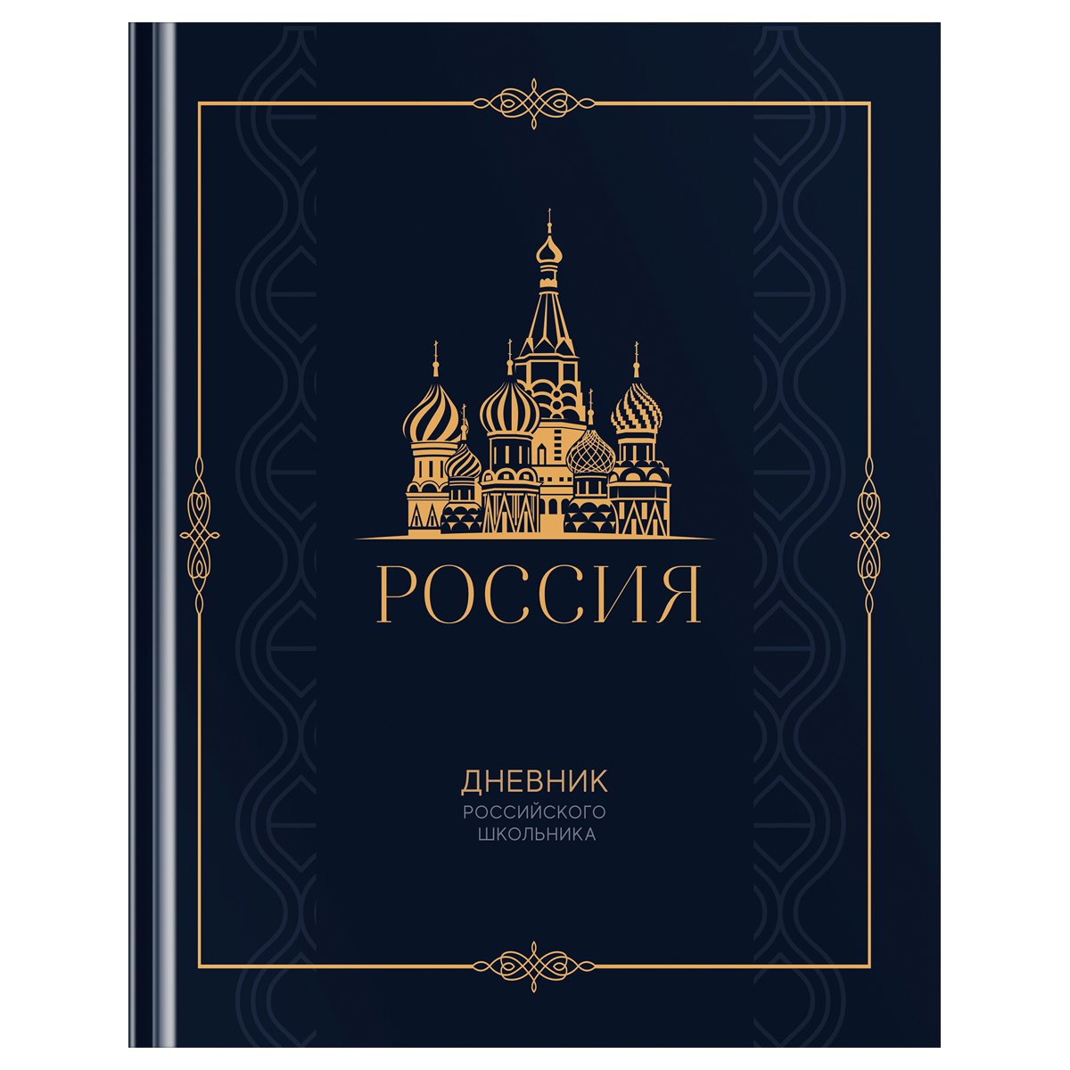 превью Дневник 1-11 кл. 48л. (твердый) BG «Российского школьника», матовая ламинация, золотая фольга, ляссе