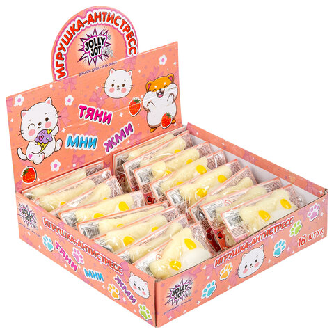 Игрушка-антистресс «КОТИК-ТОСТИК», 8×7 см, дисплей, JOLLY JOT (ДЖОЛЛИ ДЖОТ)