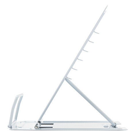 Подставка для книг и учебников BRAUBERG KIDS mini «White», регулируемый угол наклона, металлическая