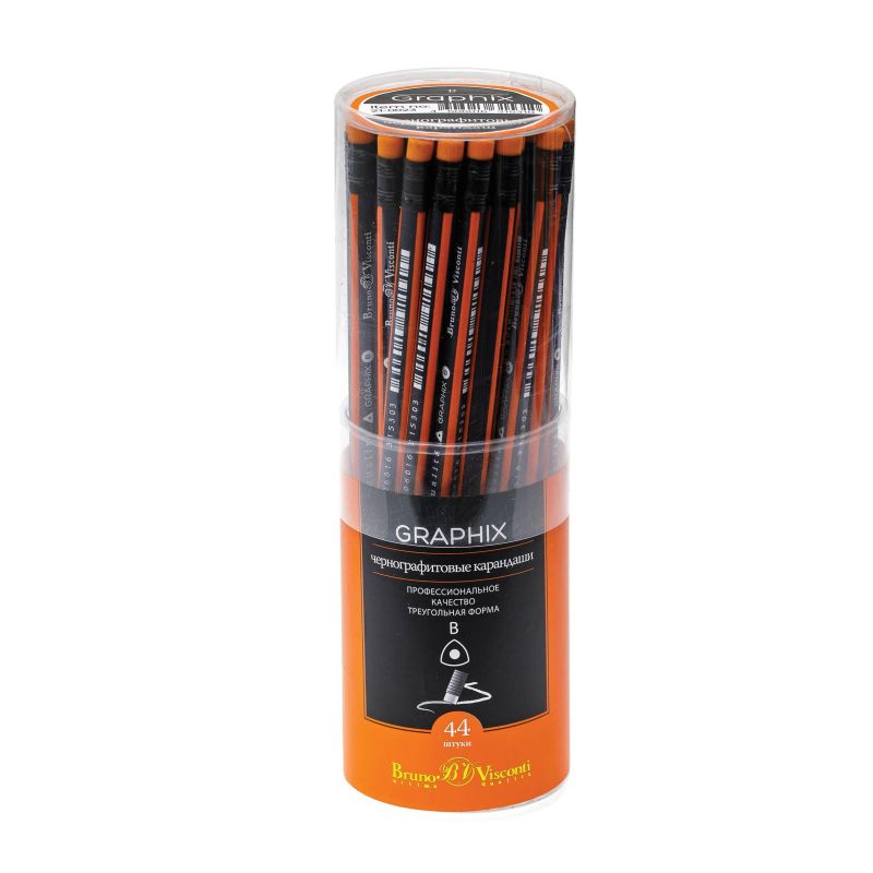 Карандаш чернографитный BV Graphix с ластиком В 21-0023