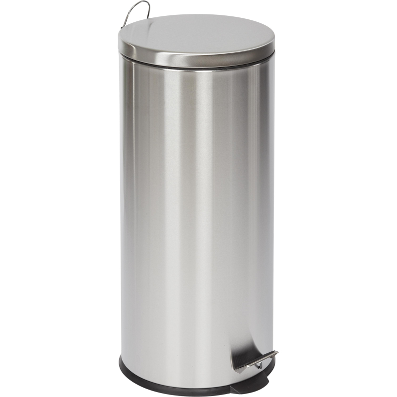 превью Ведро мусорное с педалью и доводчиком Luscan 30 л, матовое, нерж сталь