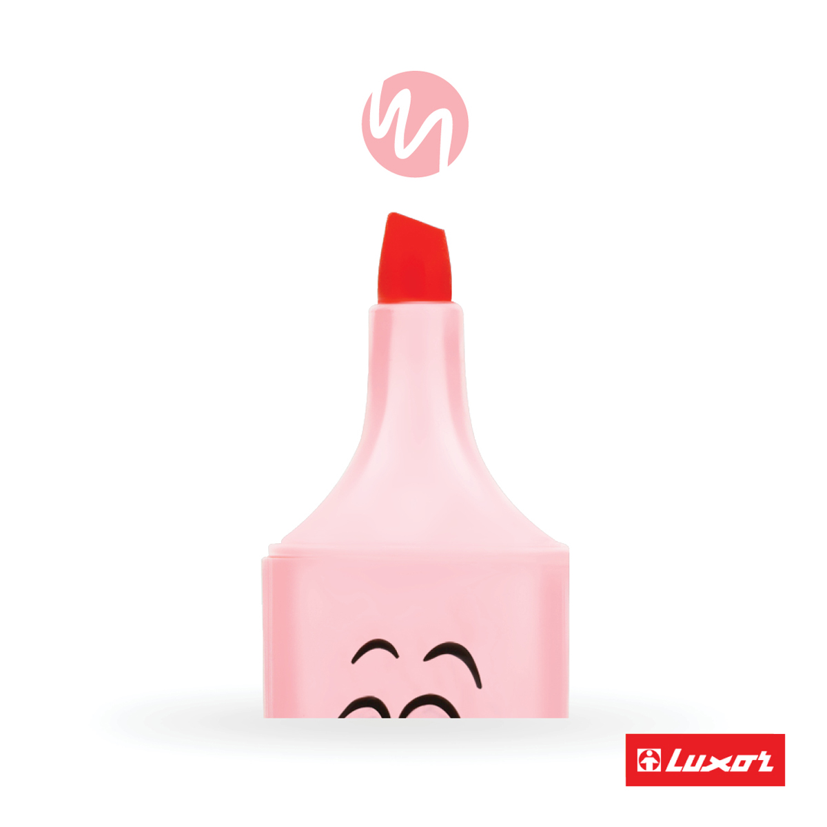 Текстовыделители Luxor «Eyeliter Pastel» пастельный розовый, 1-5мм