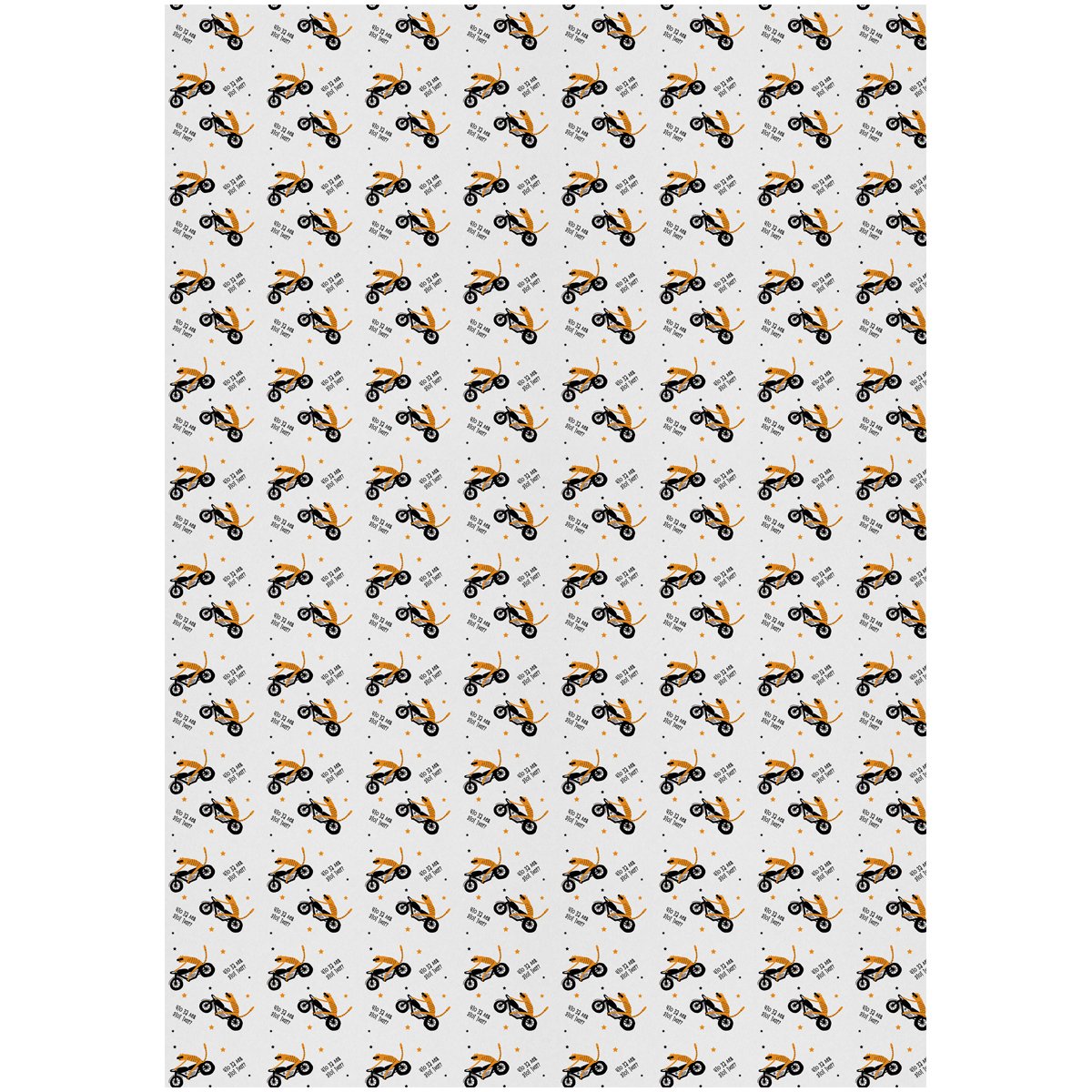 Упаковочная бумага белый крафт 70×100см, MESHU «Что за лев этот тигр», 70г/м2