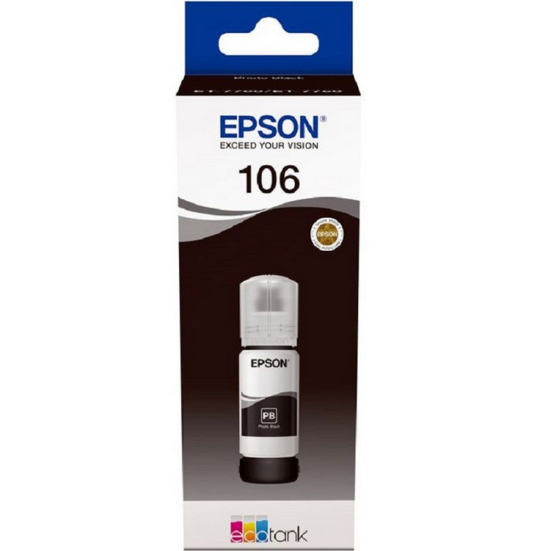 превью Контейнер с чернилами Epson 106 T00R1 C13T00R140 черный оригинальный