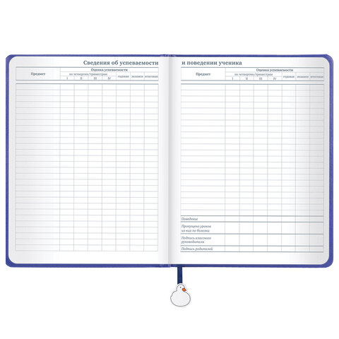Дневник 1-11 класс 48 л., кожзам (твердая с поролоном), печать, ляссе с аппликацией, BRAUBERG, «Гуси»