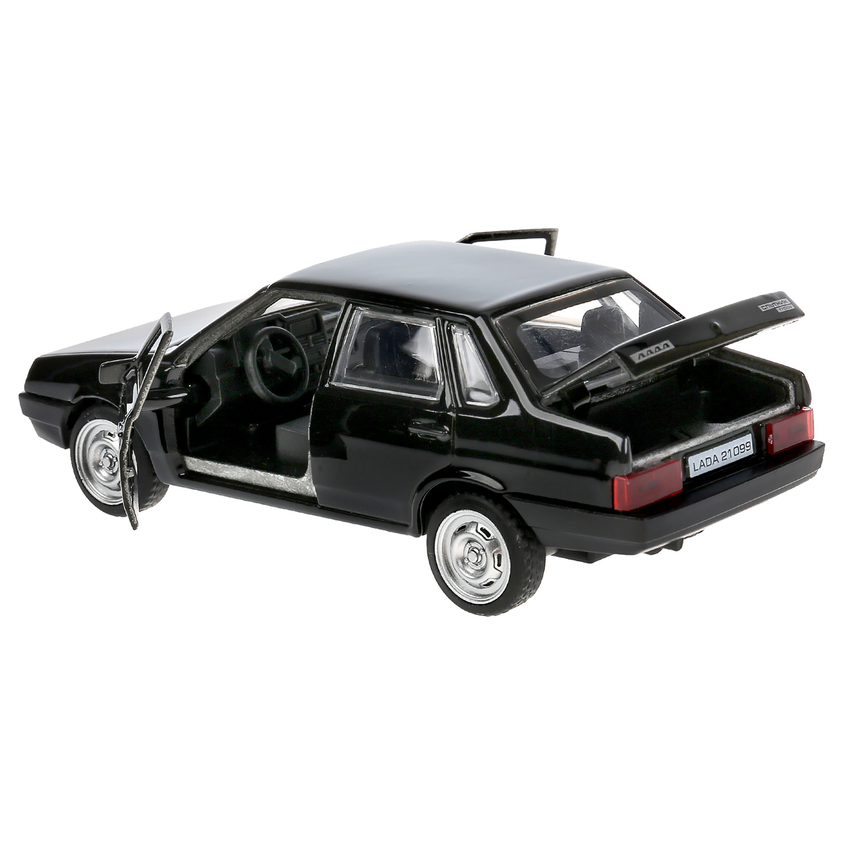 Машина игрушечная Технопарк «Lada-21099. Спутник», LADA, металл., 12см, черный, инерционная, с подвижными элементами