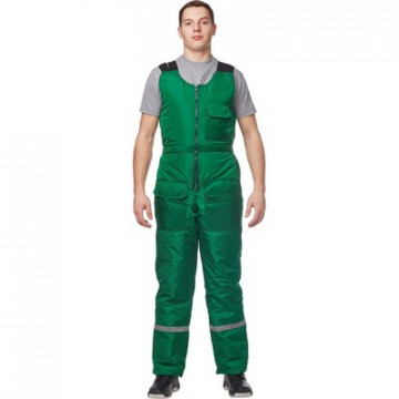 Костюм рабочий зимний мужской з20-КПК с СОП светло-зеленый/зеленый (размер 60-62, рост 170-176)