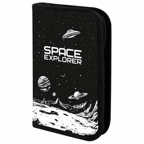 превью Пенал ПИФАГОР, 1 отделение, ламинированный картон, 19×11 см, «Space invader»