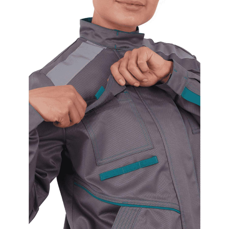 Костюм лет жен ГАЛАКТИКА КПК (Кос501) сер/бирюз (88-92, 170-176)