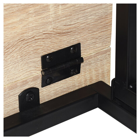 Стол на металлокаркасе BRABIX «LOFT CD-001», 800×440х740 мм, складной, цвет дуб натуральный