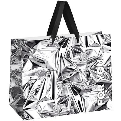 Пакет подарочный 32×26×12см MESHU «Shine», матовая ламинация