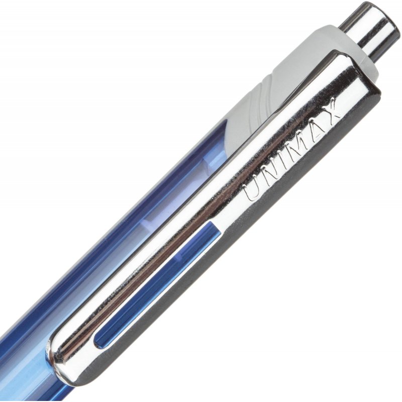 Ручка шариковая автоматическая Unimax Top Tek Fusion синяя (толщина линиии 0.5 мм)