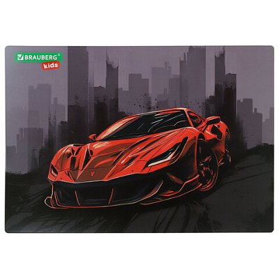 Настольное покрытие BRAUBERG KIDS, А3+, пластик, 46×33 см, «Red car»