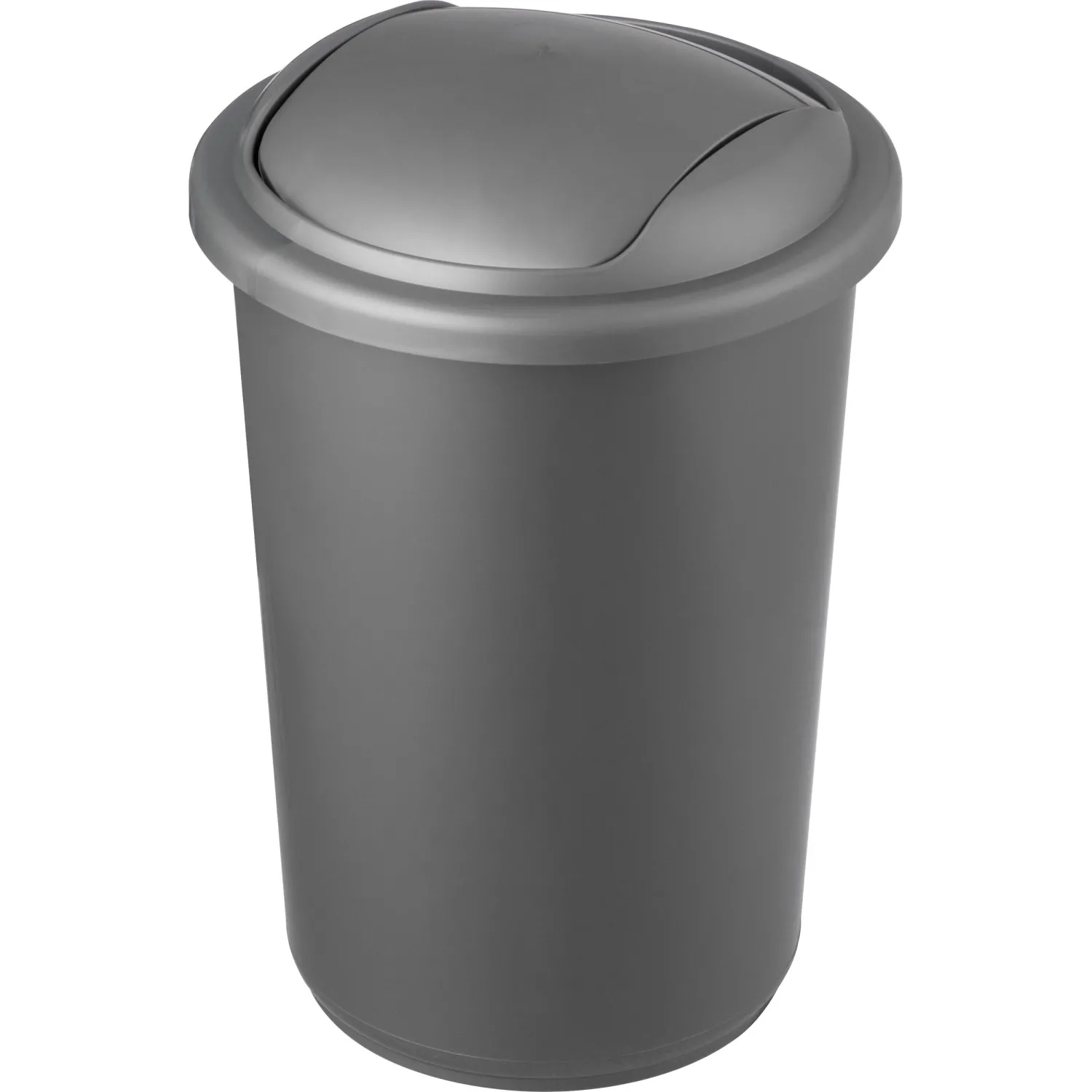 Ведро мусорное Uniplast 12 л пластик с крышкой серое (36x25.5x25.5 см)