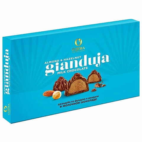 превью Конфеты шоколадные O'ZERA «Gianduia» с шоколадной пастой из фундука и миндаля, 220 г