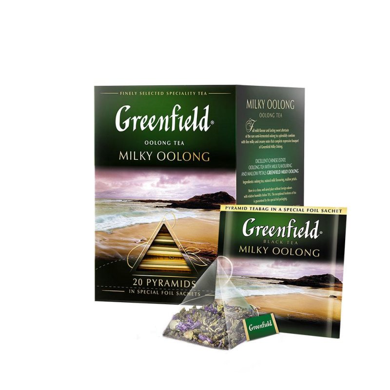 превью Чай Greenfield Milky Oolong зел. пирамидки фольгир. 20 пак/уп