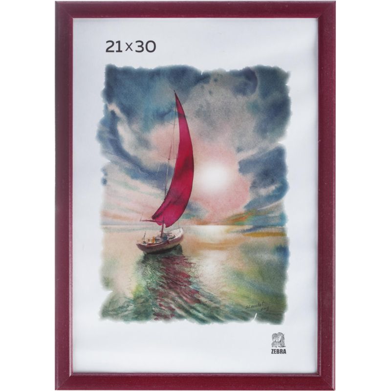 Фоторамка деревянная 21×30 красный лак 13-S10