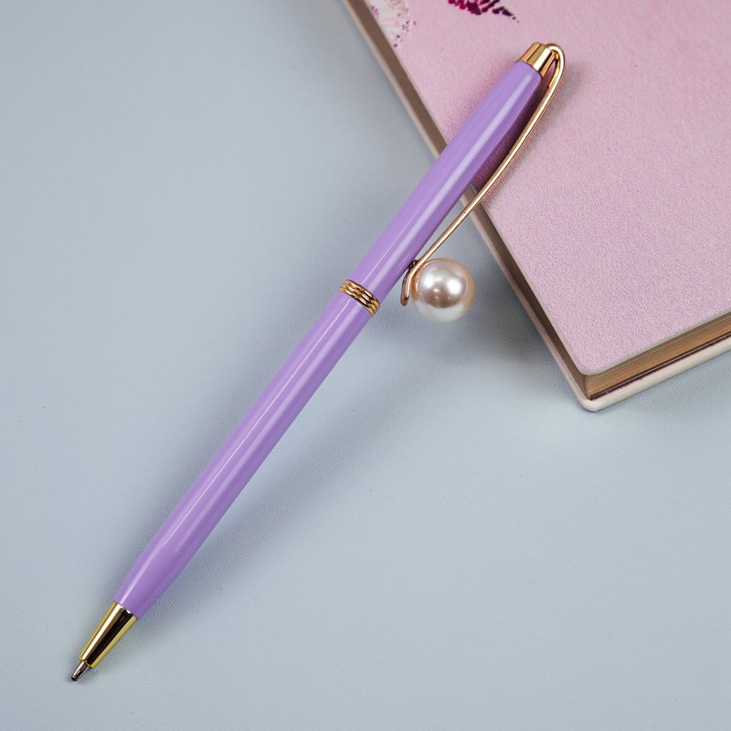 превью Ручка шариковая автоматическая MESHU «Lilac jewel» синяя, 1.0мм